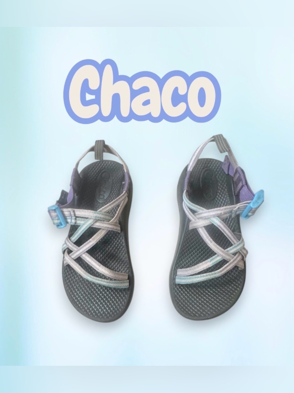 CHACO ZX1 Pastel Ecothread sandals girl’s shoes size 1